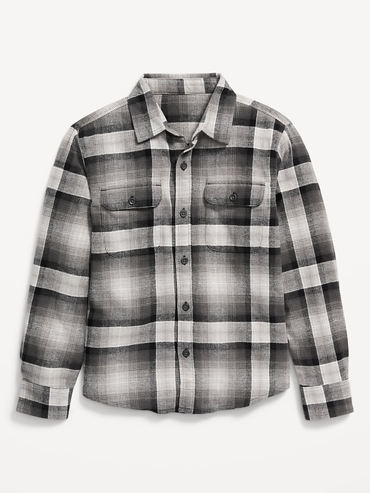 Image number 2 showing, Soft-Brushed Flannel Pocket Shirt for Boys