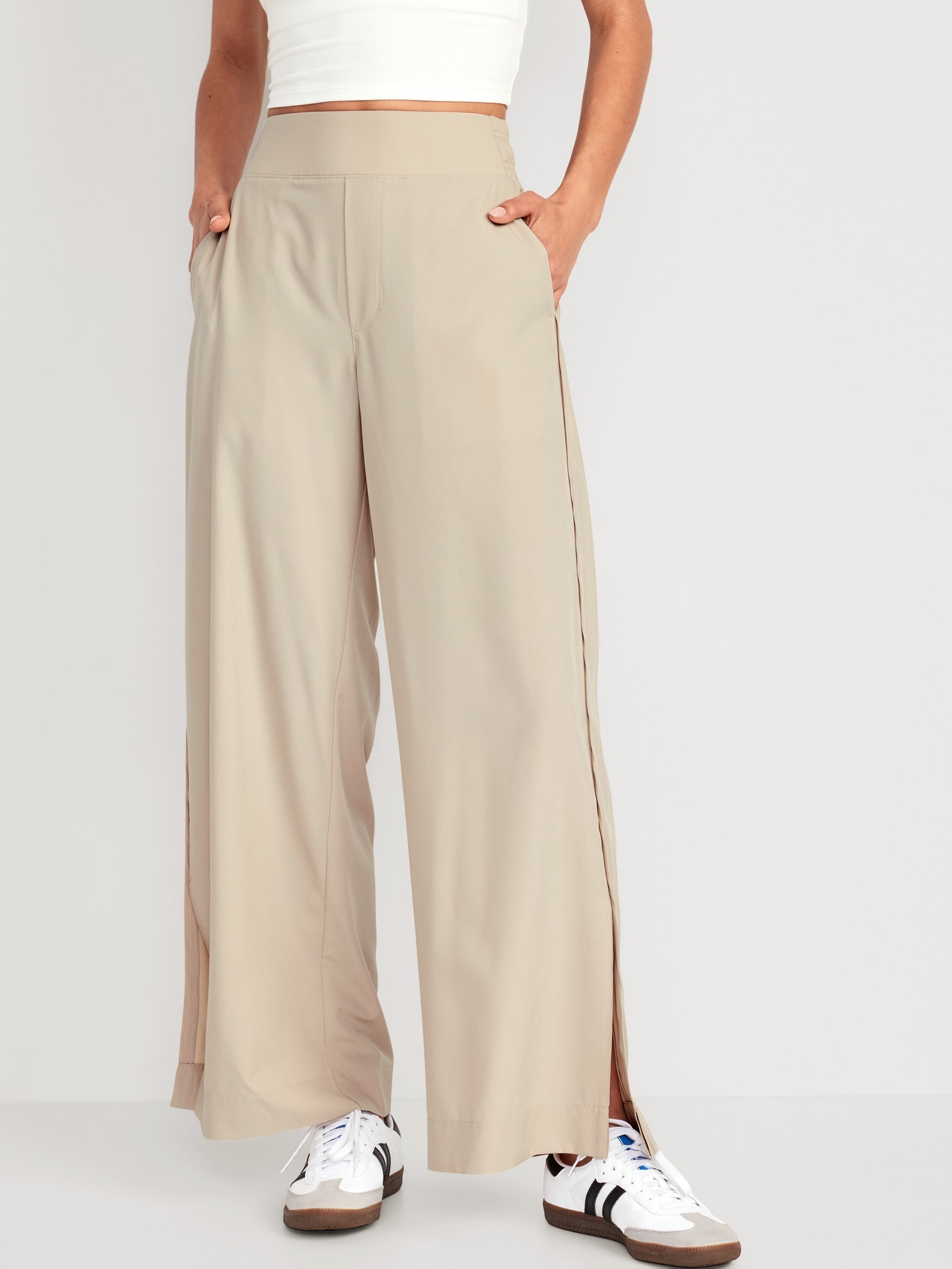 Old Navy High-Waisted StretchTech Wide-Leg Cargo Pants for Women - ShopStyle