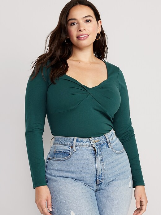 Fitted Twist-Front Top | Old Navy