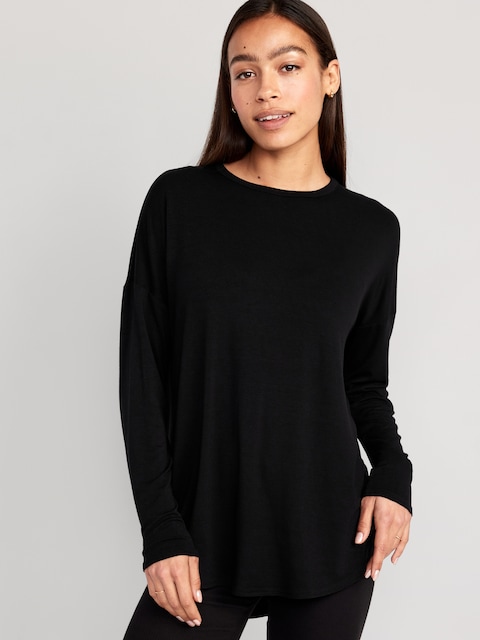 Luxe Long-Sleeve Tunic T-Shirt