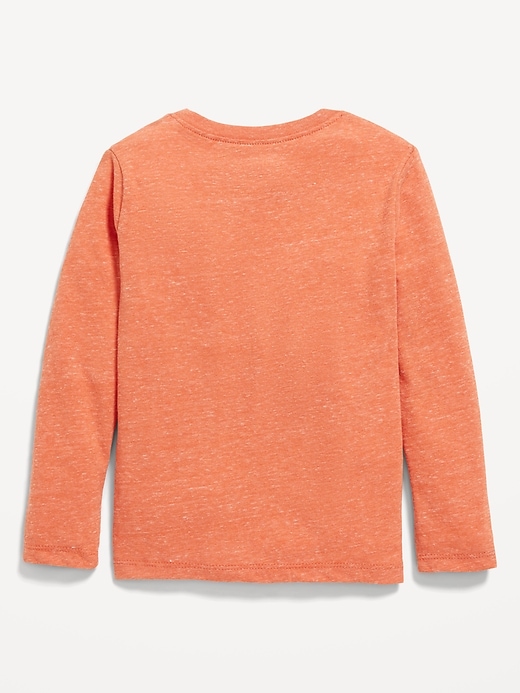 View large product image 2 of 2. Unisex Long-Sleeve Slub-Knit T-Shirt for Toddler