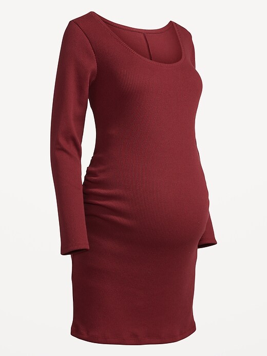 Image number 4 showing, Maternity Long Sleeve Bodycon Dress