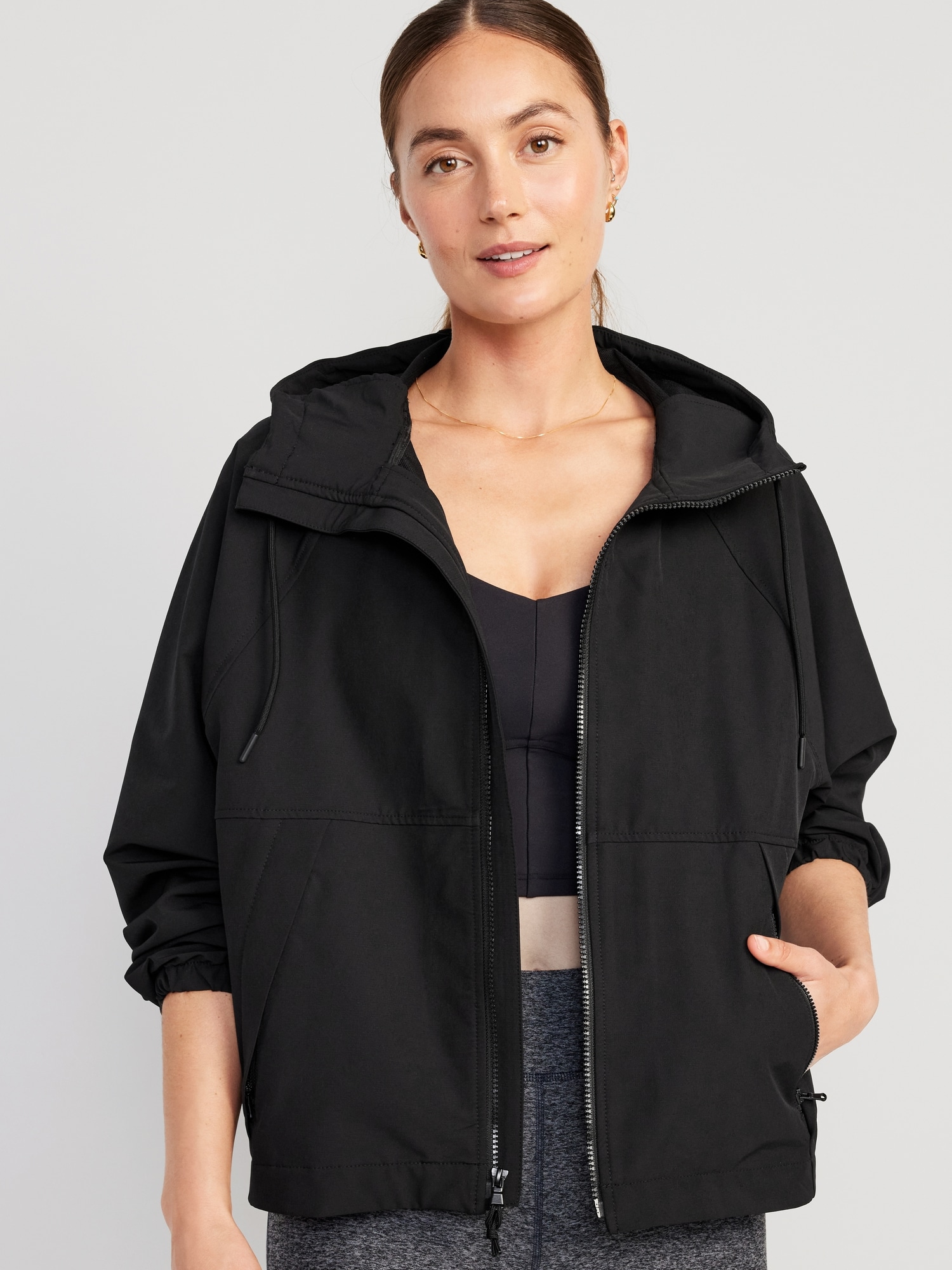 Womens zip up sale jacket with hood