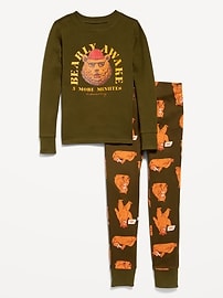 View large product image 4 of 4. Gender-Neutral Graphic Snug-Fit Pajama Set for Kids