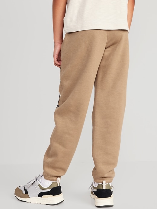 View large product image 2 of 4. Gender-Neutral Fleece Cinched Graphic Jogger Sweatpants for Kids