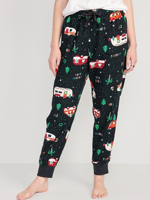 Image number 1 showing, Matching Flannel Jogger Pajama Pants
