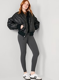 View large product image 3 of 8. High Waisted Fleece-Lined Leggings for Women