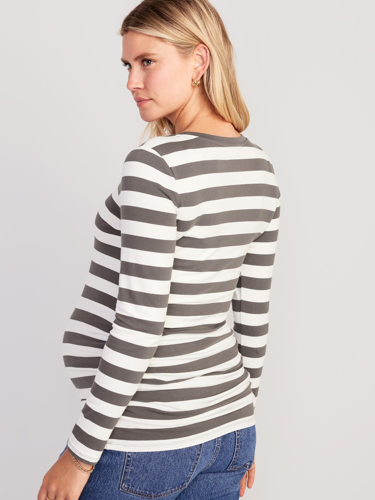 Pyjama Rayé Grossesse Manches Longues - Ensemble Haut+Pantalon Coton - Confort Maternité