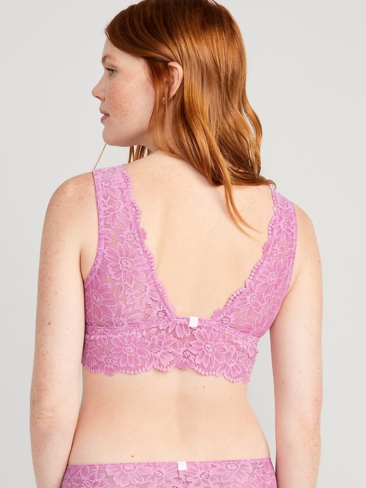 606 High Neck Lace Bralette (Pink) – Iris & Rainbow Boutique