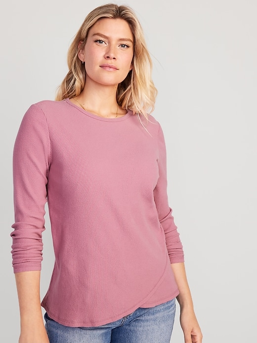 View large product image 1 of 2. Maternity Long Sleeve Wrap Front T-Shirt