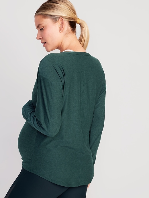 Image number 2 showing, Maternity Long-Sleeve CloudMotion Twist-Front Top