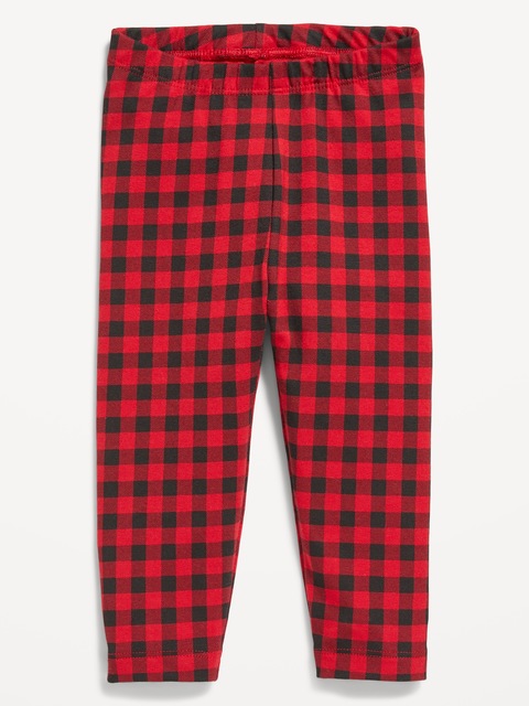 Full-Length Leggings for Toddler Girls - Red Buffalo Check