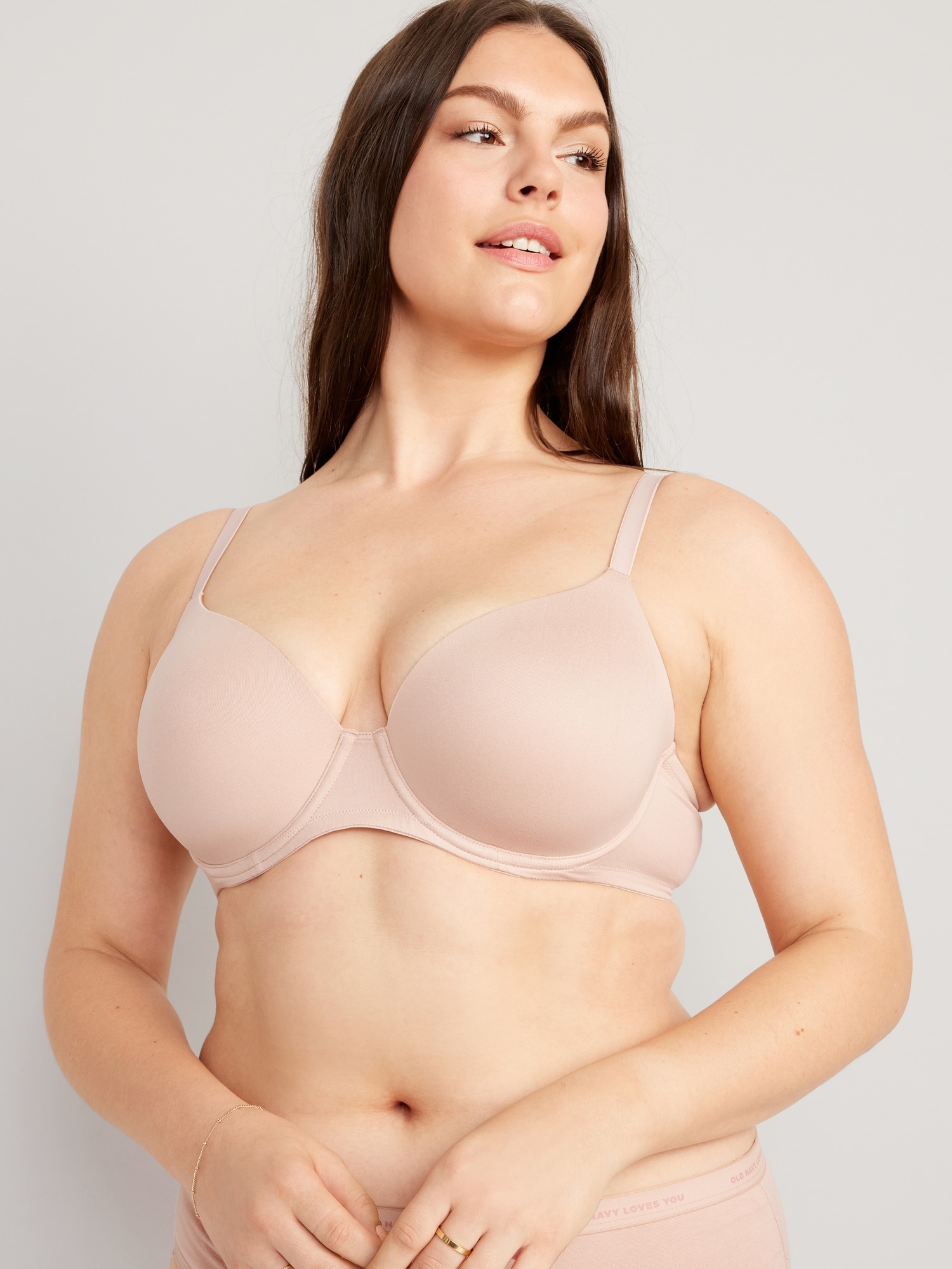 Buy DD+ Khaki Recycled Lace Comfort Full Cup Bra - 42F, Bras