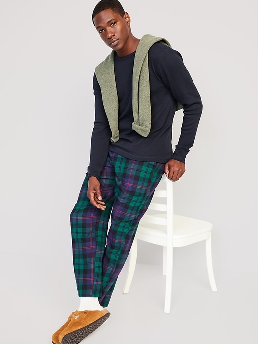 Image number 3 showing, Long-Sleeve Built-In Flex Waffle-Knit T-Shirt