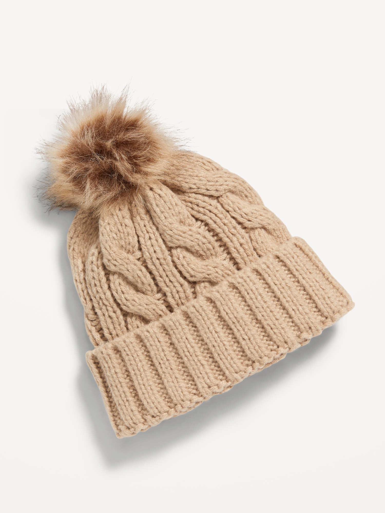 Knit beanie store with pom