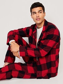Ashford & Brooks Mens Flannel Plaid Pajamas Long Pj Set, Red Buffalo Check,  Medium : : Clothing & Accessories
