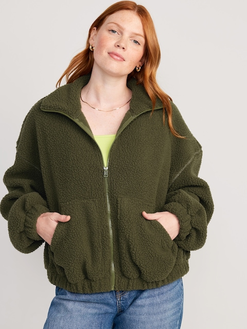 Oversized Sherpa Full Zip