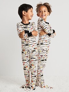 Matching Unisex 2-Way-Zip Snug-Fit Pajama One-Piece for Toddler & Baby