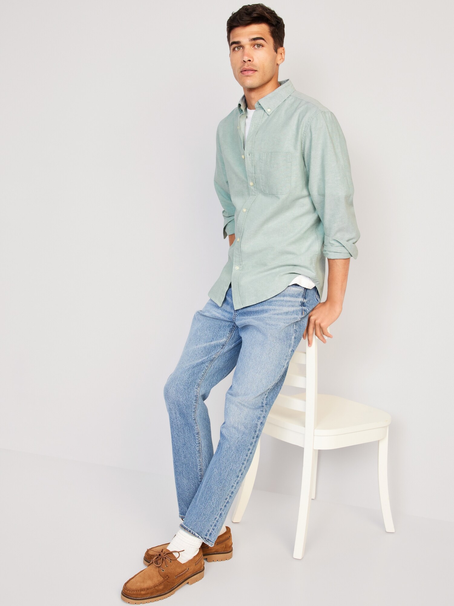 Classic-Fit Non-Stretch Everyday Oxford Shirt for Men | Old Navy