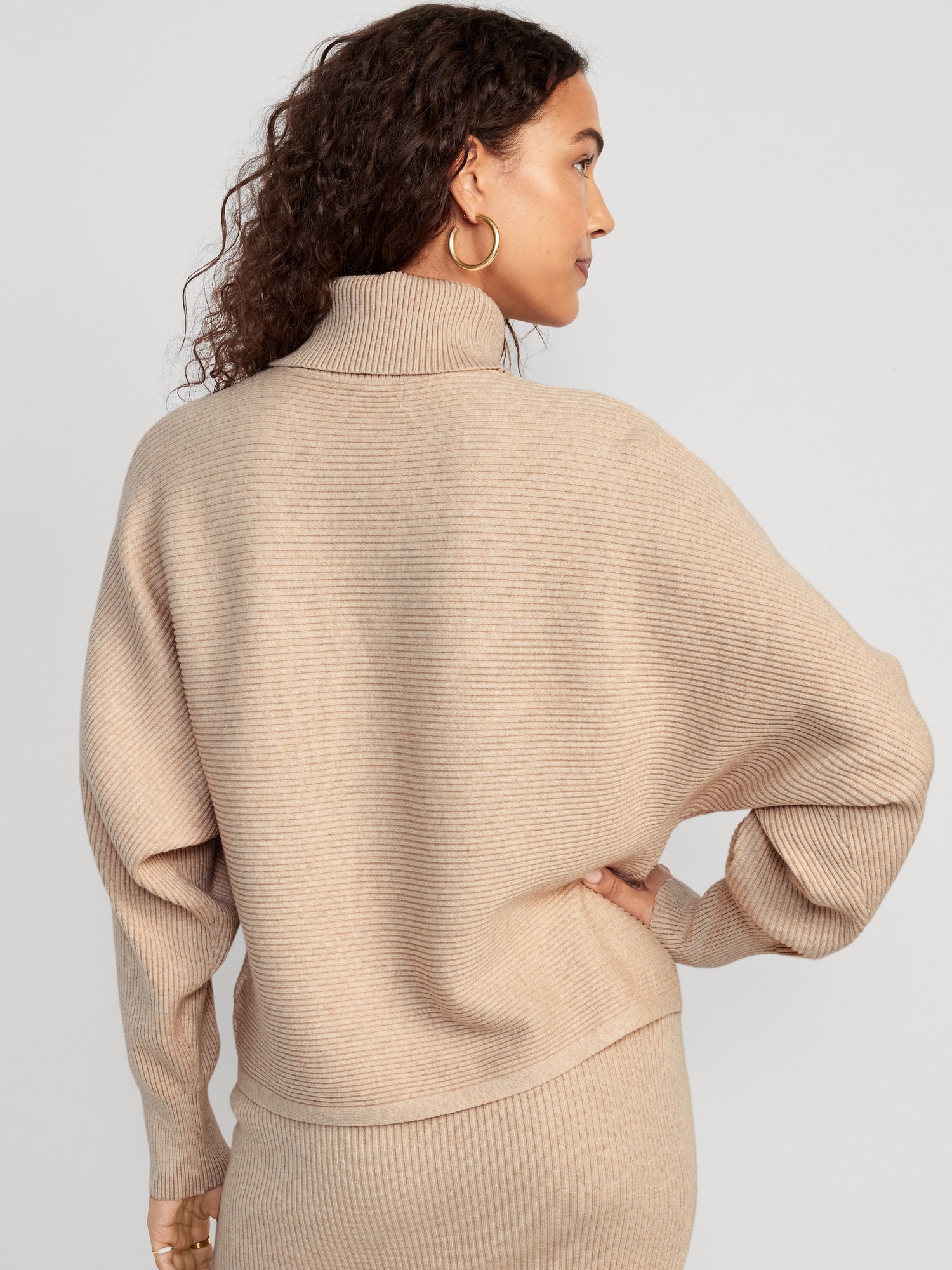Cropped Rib-Knit Turtleneck Sweater for Women | Old Navy