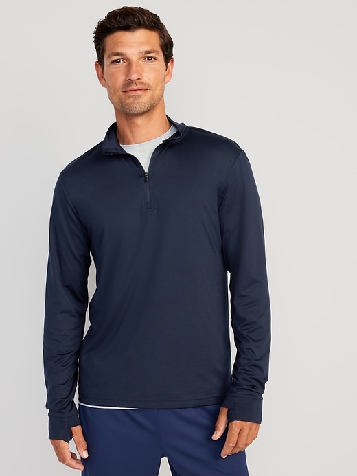 Navy blue on sale quarter zip pullover