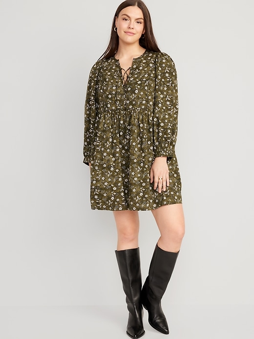 Long Sleeve Mini Swing Dress Old Navy