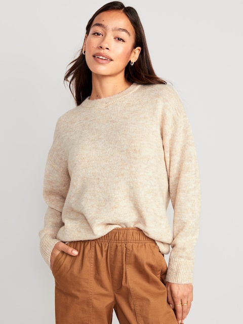 Crew-Neck Tunic Sweater