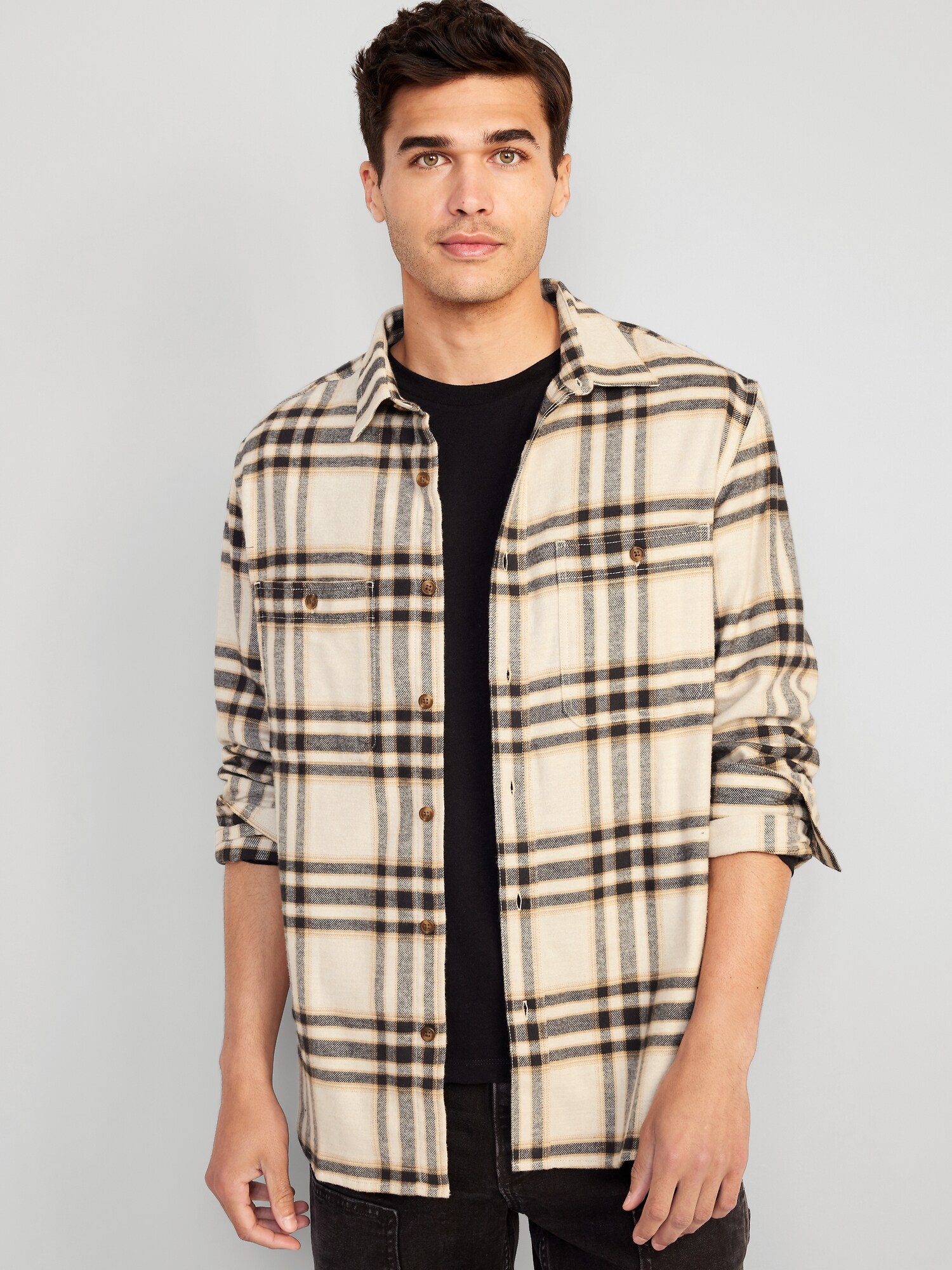 DoubleBrushed Flannel Shirt Old Navy