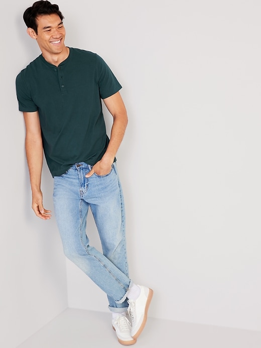 Image number 3 showing, Soft-Washed Short-Sleeve Henley T-Shirt