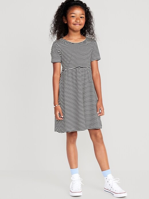 Old navy black and white striped dress online