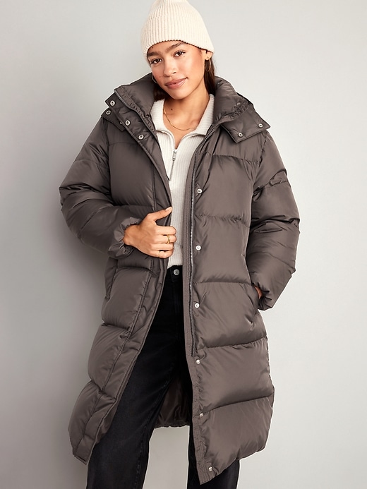 Image number 1 showing, Long Down-Filled Puffer Jacket for Women