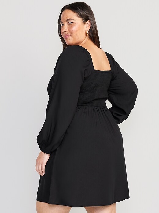 Image number 8 showing, Fit & Flare Long-Sleeve Mini Dress