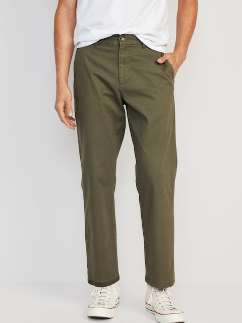 Loose Built-In Flex Rotation Chino Pants - Dark Green
