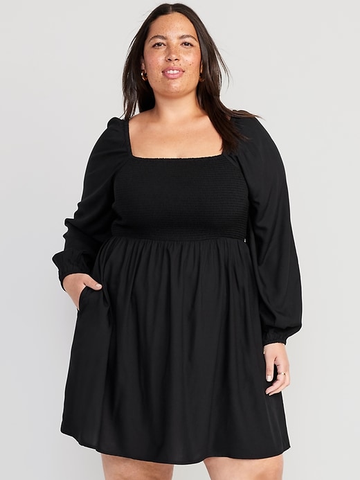 Image number 7 showing, Fit & Flare Long-Sleeve Mini Dress