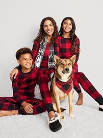 View large product image 4 of 4. Gender-Neutral Printed Microfleece Pajama Jogger Pants for Kids