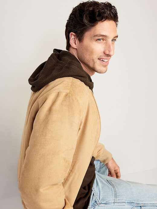 Waffle-Knit Pullover Hoodie for Men | Old Navy