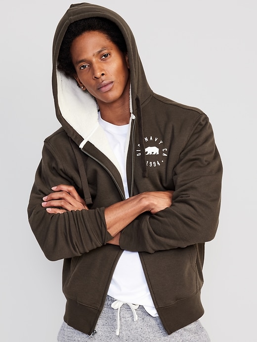 Old Navy Shearling Lined Hoodie Mens Old Navy Sherpa Hoodie Men's
