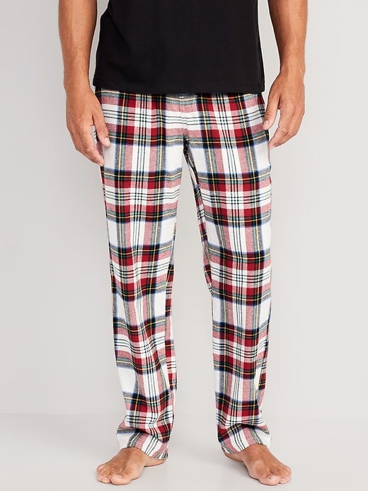 NWT Old Navy Gray Plaid Flannel Jogger Pajama Pants Sleep Lounge Men L XL