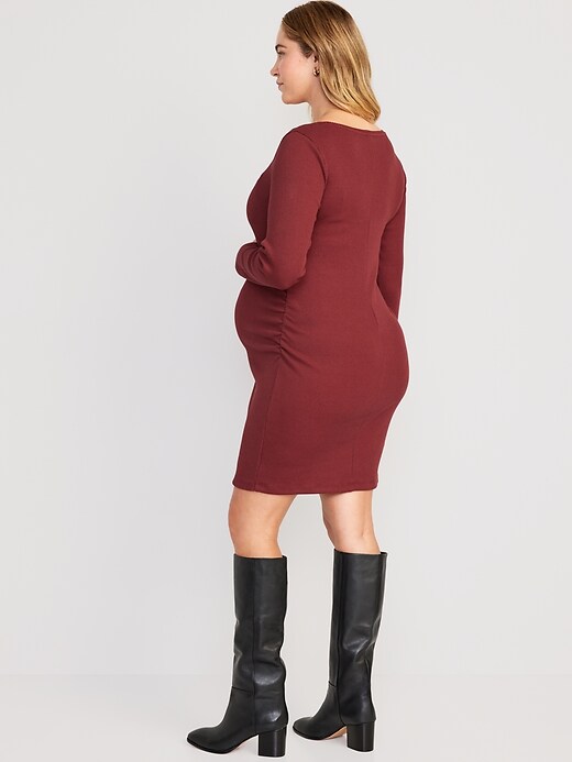 Image number 2 showing, Maternity Long Sleeve Bodycon Dress
