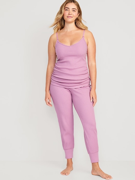 Image number 3 showing, Maternity Waffle-Knit Lounge Cami Top and Pants Set