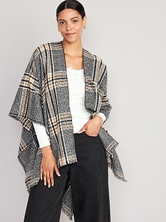 Flannel Poncho for Women