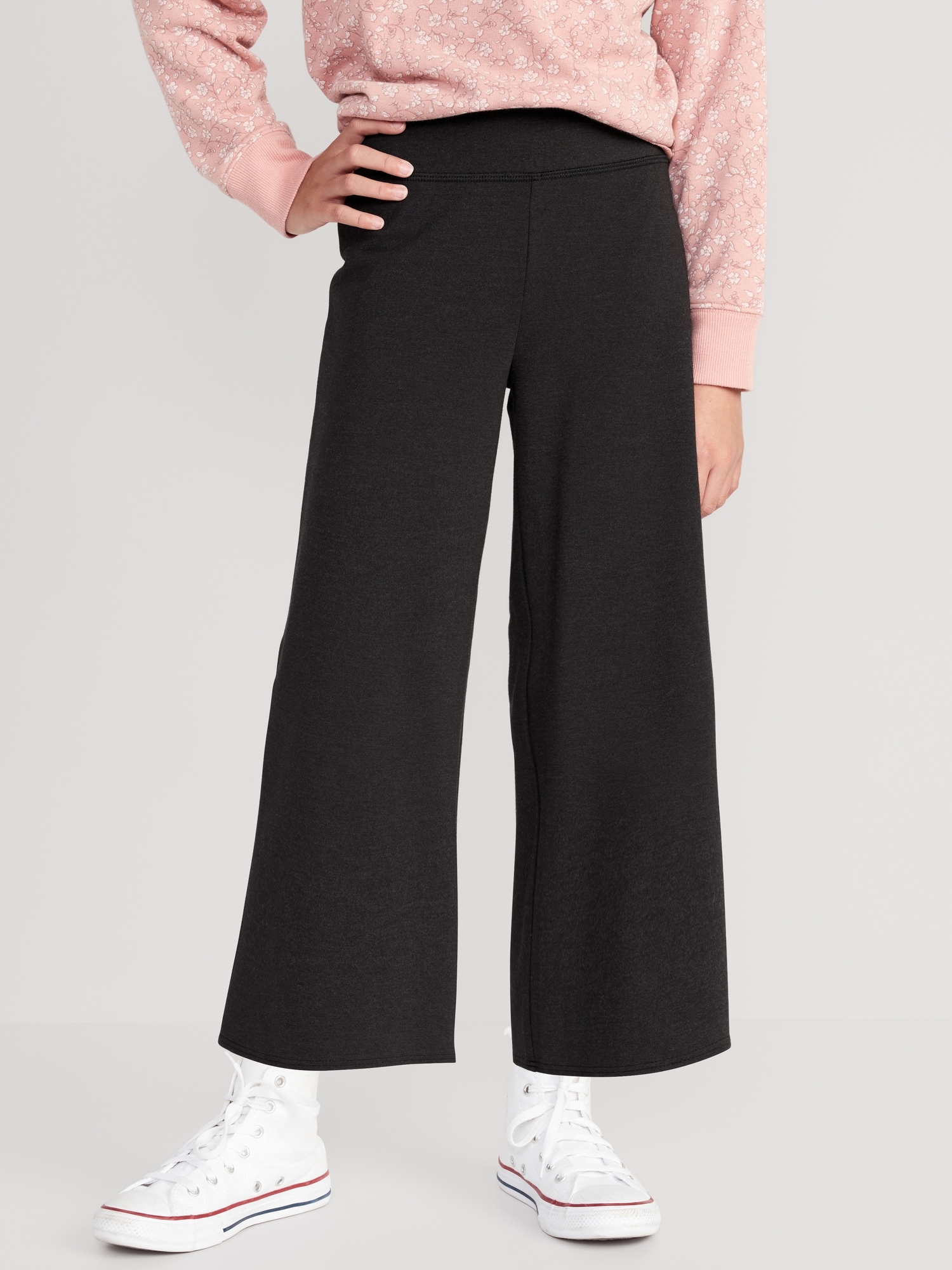 Old Navy PowerChill High-Waisted Cropped Wide-Leg Performance Pants for  Girls