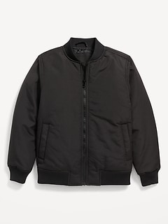 Zip-Front Bomber Jacket for Boys