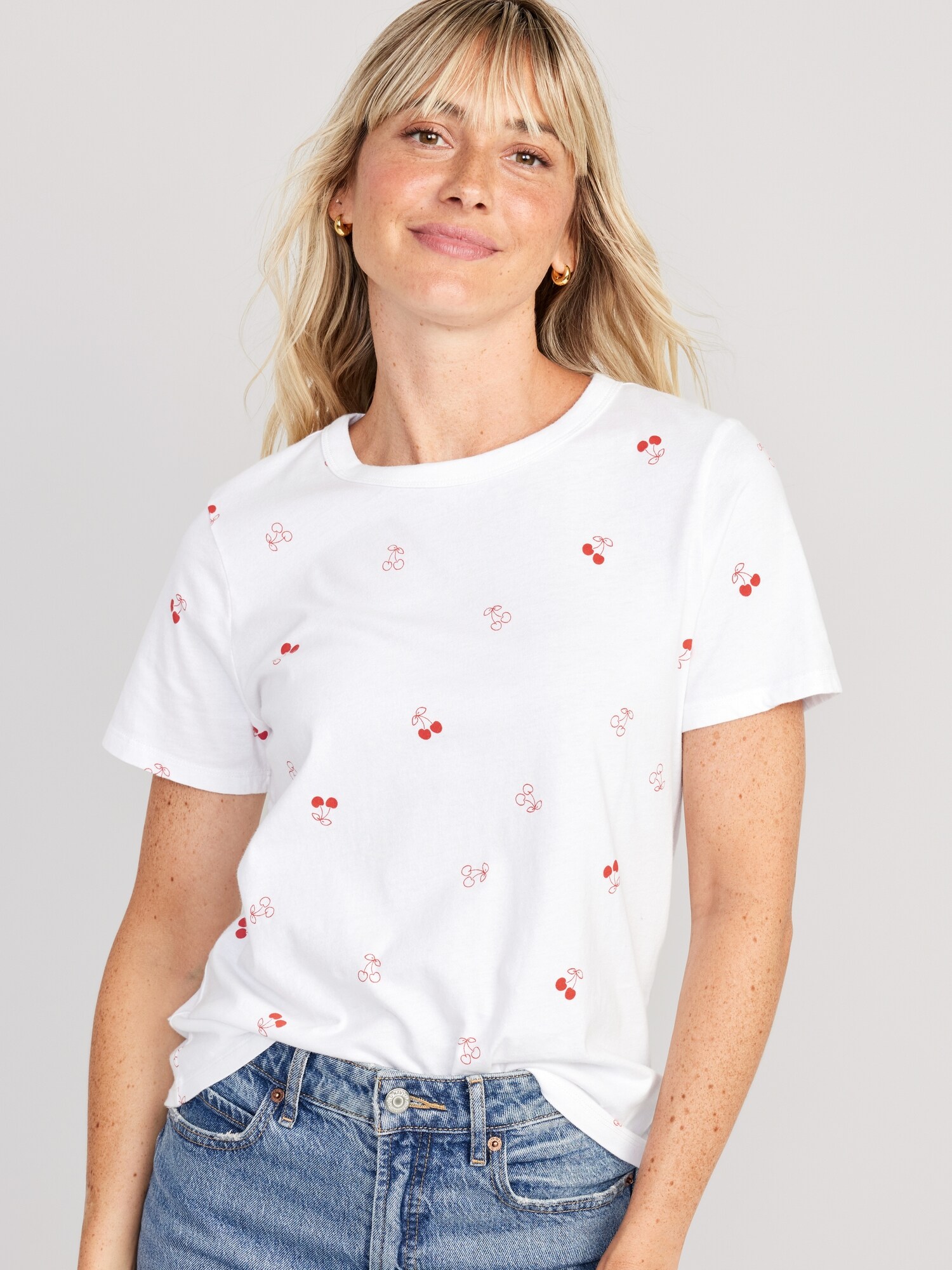 EveryWear Crew-Neck Printed T-Shirt for Women