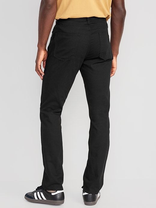 L'image numéro 5 présente Pantalon étroit rigide à cinq poches en sergé non extensible pour Homme