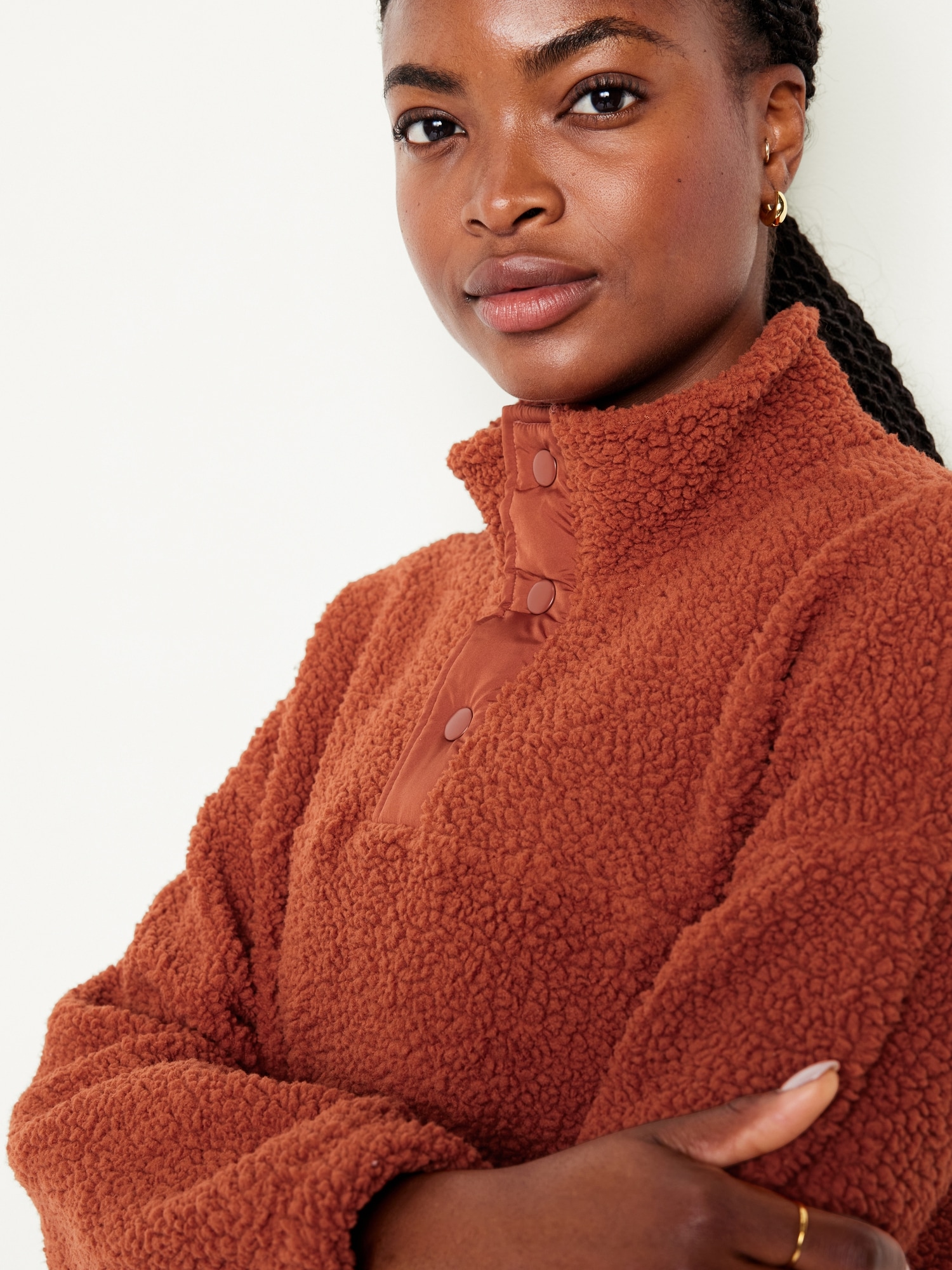 Sherpa sweater clearance for women