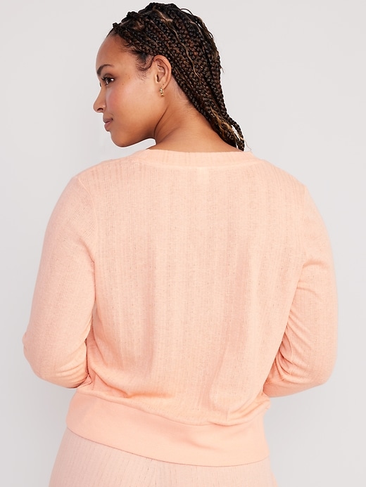 Image number 6 showing, Pointelle Pajama Top