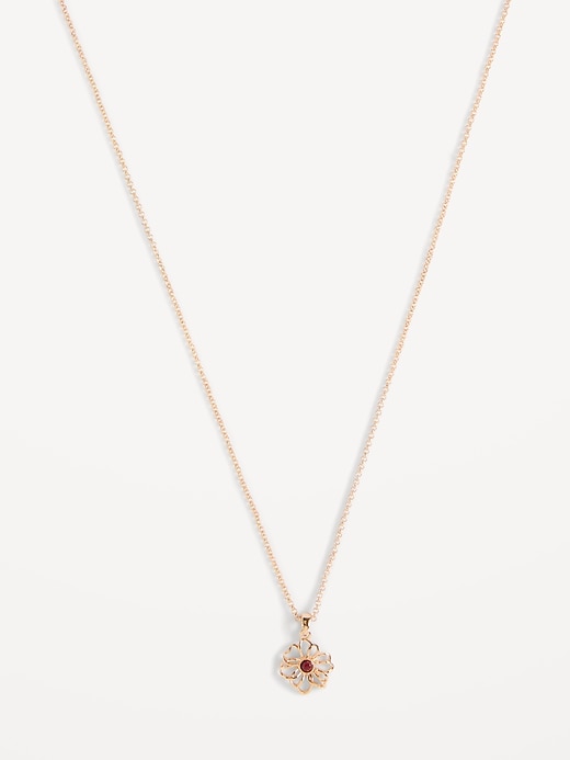 Voir une image plus grande du produit 1 de 1. Collier à pendentif de fleur plaqué or pour Femme