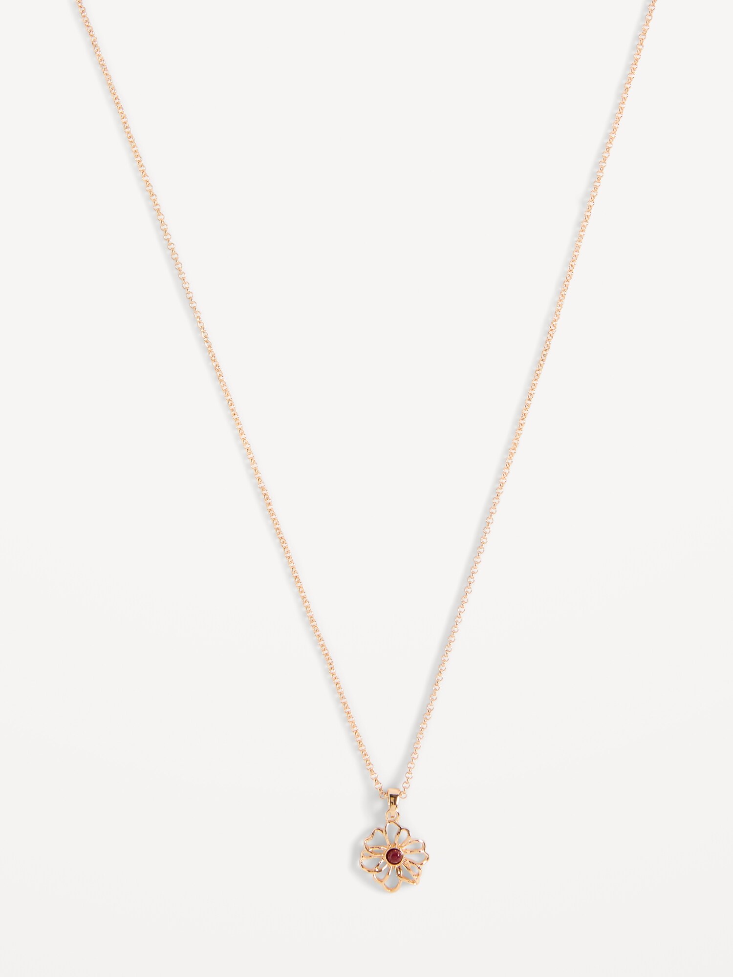 Gold-Plated Floral Pendant Necklace for Women | Old Navy