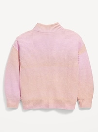 View large product image 3 of 3. Cozy Shaker-Stitch Mock-Neck Tunic Pullover Sweater for Girls